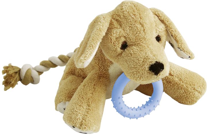 Flamingo Speelgoed Puppy Basti Hond met touw Meerdere kleuren