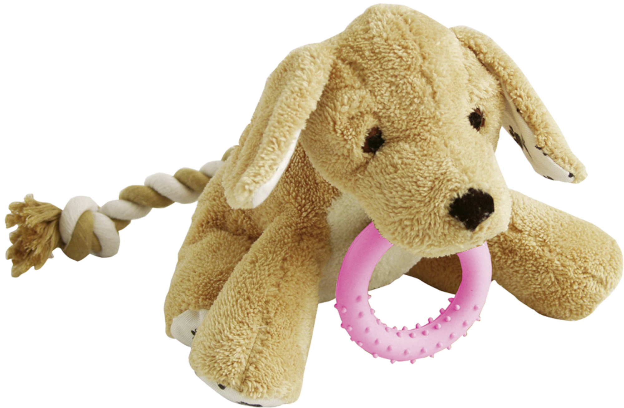 Toy Puppy Basti Dog with rope Multiple colours 45787 Flamingo