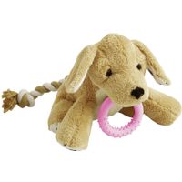 Flamingo Speelgoed Puppy Basti Hond met touw Meerdere kleuren