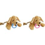 Speelgoed Puppy Basti Hond met touw Meerdere kleuren