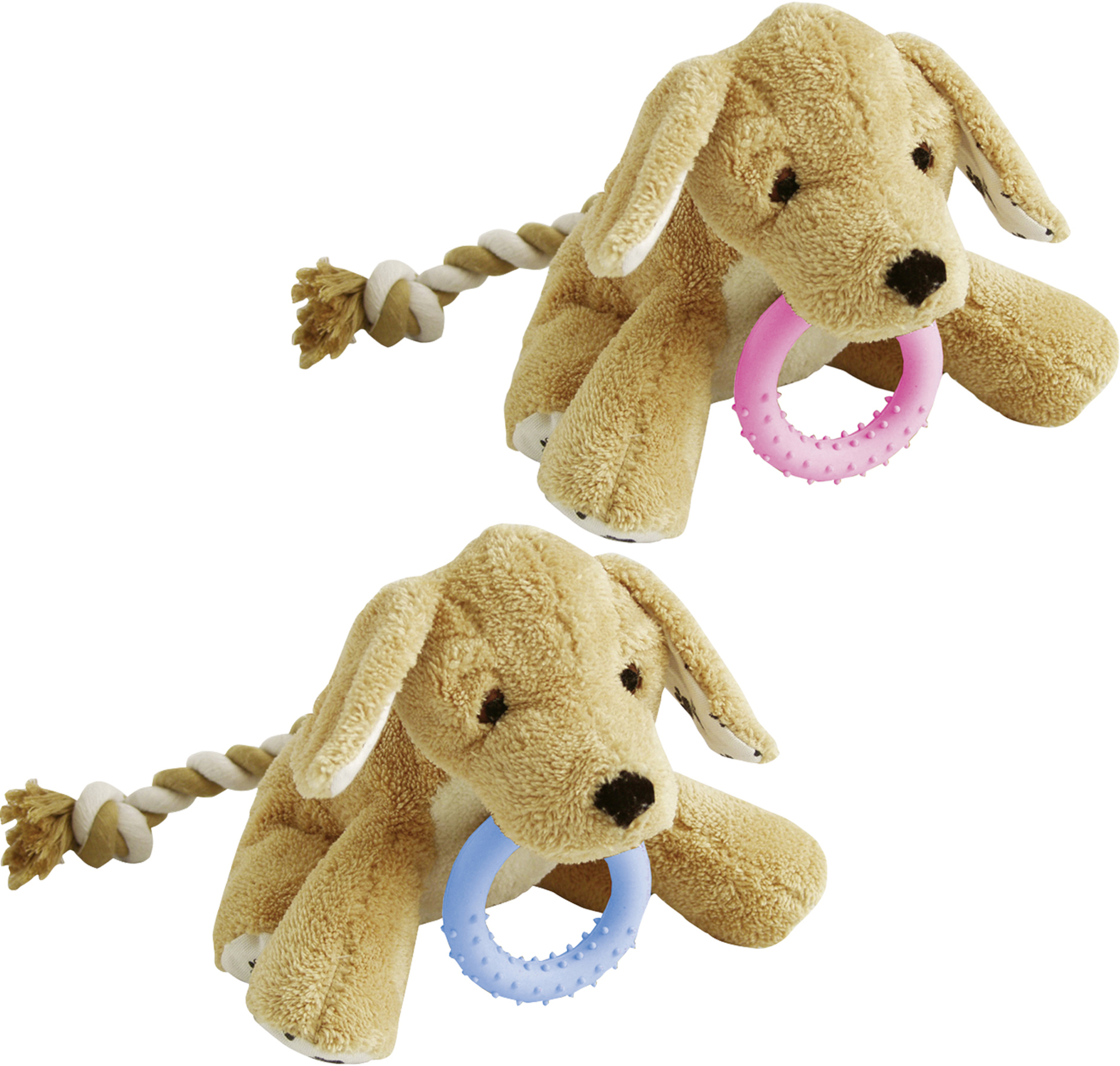 Flamingo Toy Puppy Basti Dog with rope Multiple colours
