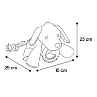Flamingo Speelgoed Puppy Basti Hond met touw Meerdere kleuren