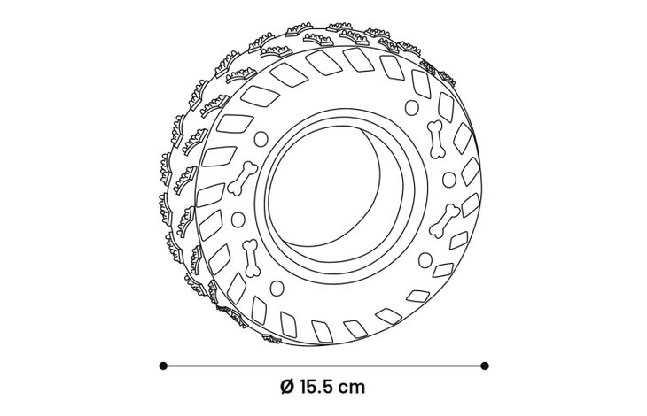 Flamingo Toy Ruffus Tyre Black