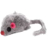 CT LALY PLUSH MOUSE + RATTLE GREY 5CM