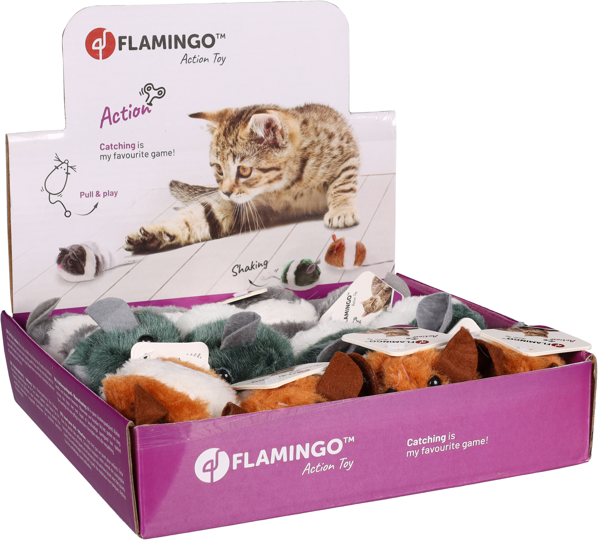 Flamingo Jouet Shakin' jerry Souris Plusieurs couleurs