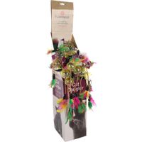 Flamingo Toy Frizz Dangler with ball Multiple colours