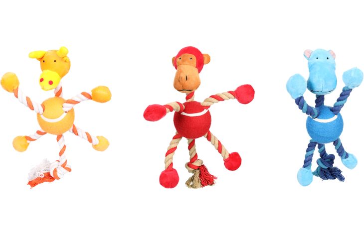 Flamingo Spielzeug Joy Giraffe & Affe & Nilpferd mit ball mit Seil Mehrere Farben