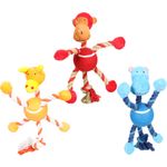 Toy Joy Giraffe & Monkey & Hippopotamus with ball with rope Multiple colours