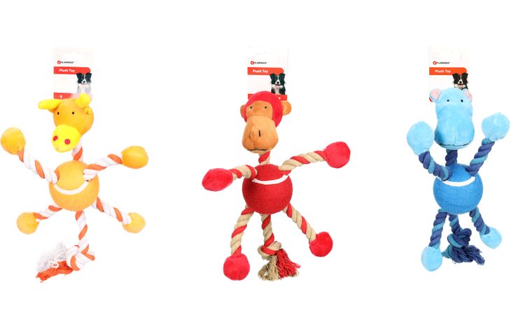 Flamingo Spielzeug Joy Giraffe & Affe & Nilpferd mit ball mit Seil Mehrere Farben
