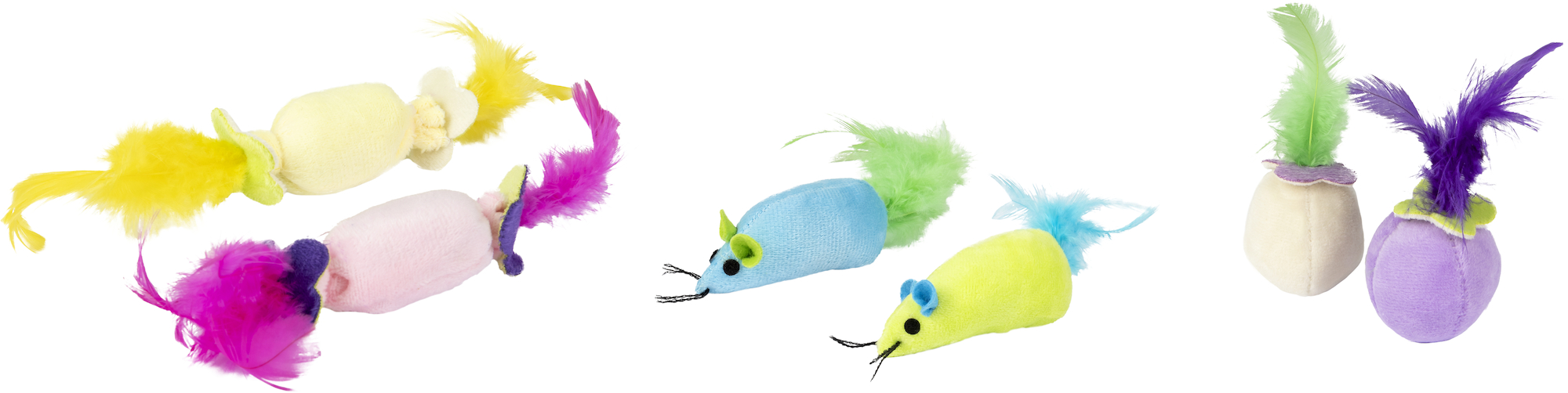 Flamingo Toy Kitten Kidz Ball & Roll & Mouse Multiple colours