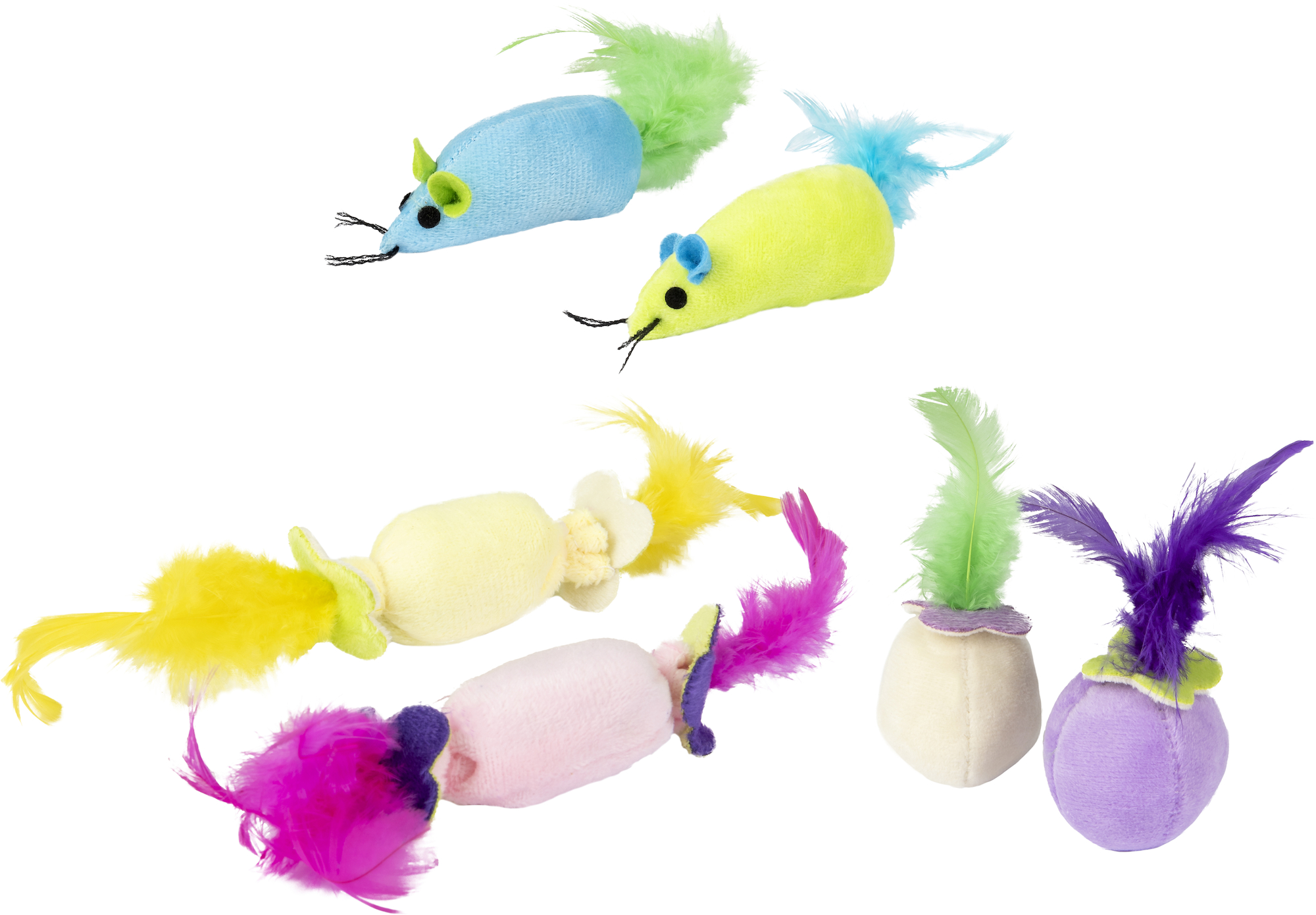 Flamingo Toy Kitten Kidz Ball & Roll & Mouse Multiple colours