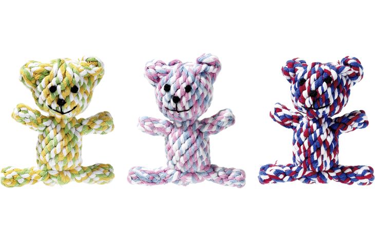 Flamingo Spielzeug John Bär mit Seil Mehrere Farben