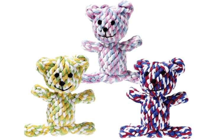 Flamingo Spielzeug John Bär mit Seil Mehrere Farben