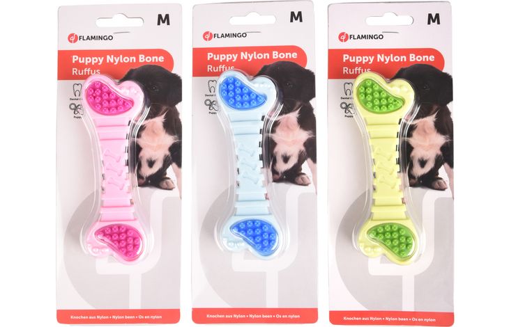 Flamingo Toy Puppy Ruffus Bone Multiple colours