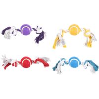 Flamingo Toy Quinn Cord with 2 knots with tennis ball Multiple colours