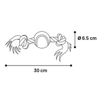 Flamingo Toy Quinn Cord with 2 knots with tennis ball Multiple colours