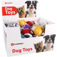 Flamingo Toy Quinn Cord with 2 knots with tennis ball Multiple colours