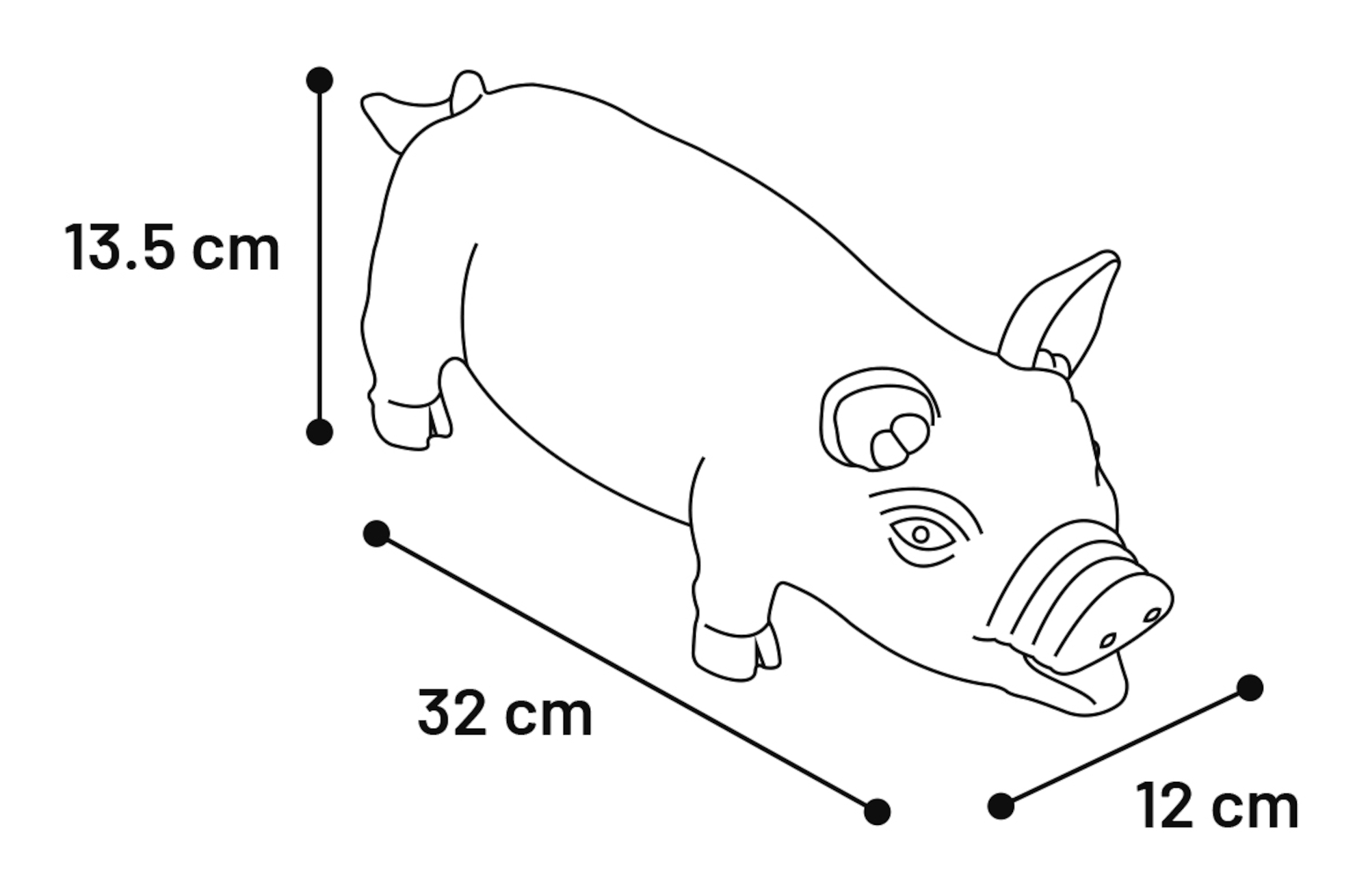 Flamingo Jouet Scotty Cochon Fuchsia