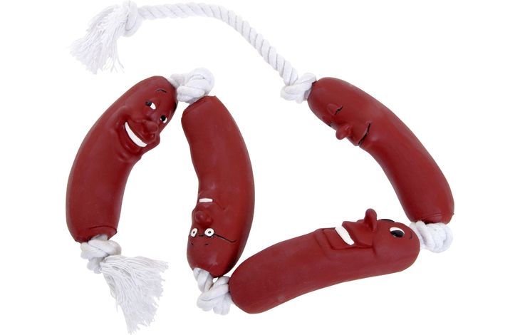 Flamingo Giocattolo Adrian Salsiccia & Cordone con 6 nodi Marrone