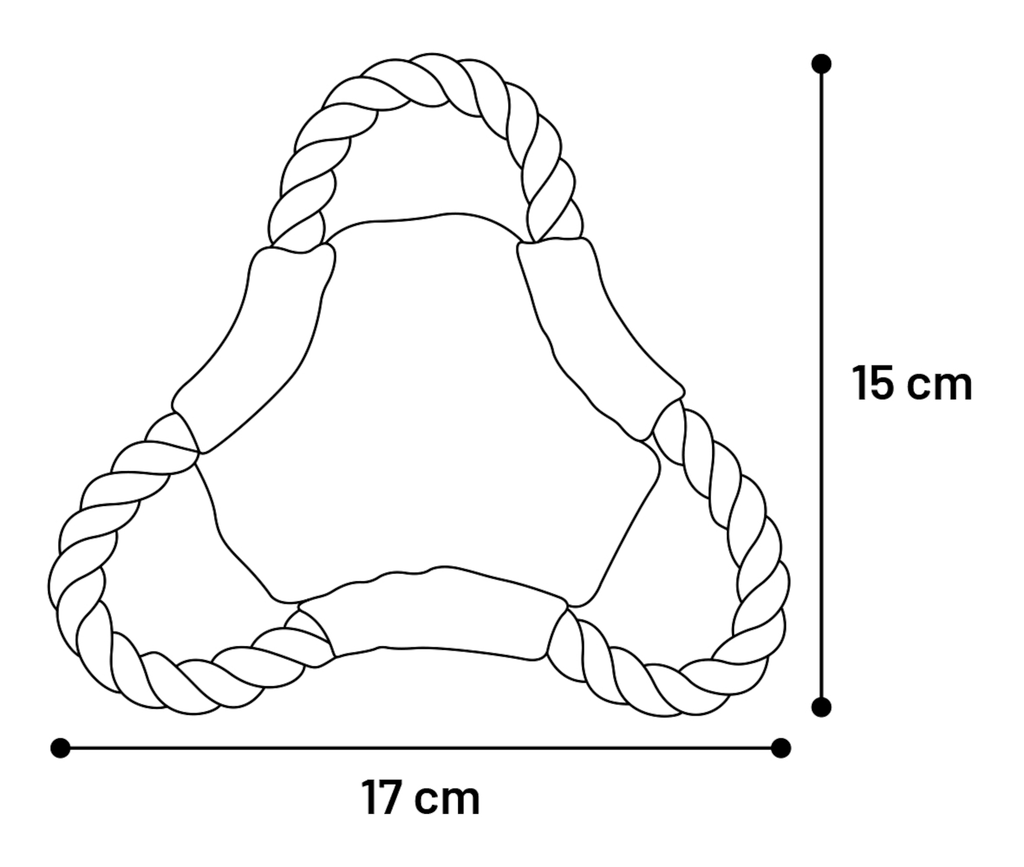 Flamingo Speelgoed Puppy Boban Frisbee voor puppy's met touw Meerdere kleuren