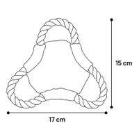 Flamingo Speelgoed Puppy Boban Frisbee voor puppy's met touw Meerdere kleuren