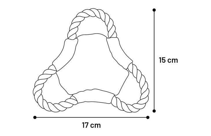 Flamingo Speelgoed Puppy Boban Frisbee voor puppy's met touw Meerdere kleuren