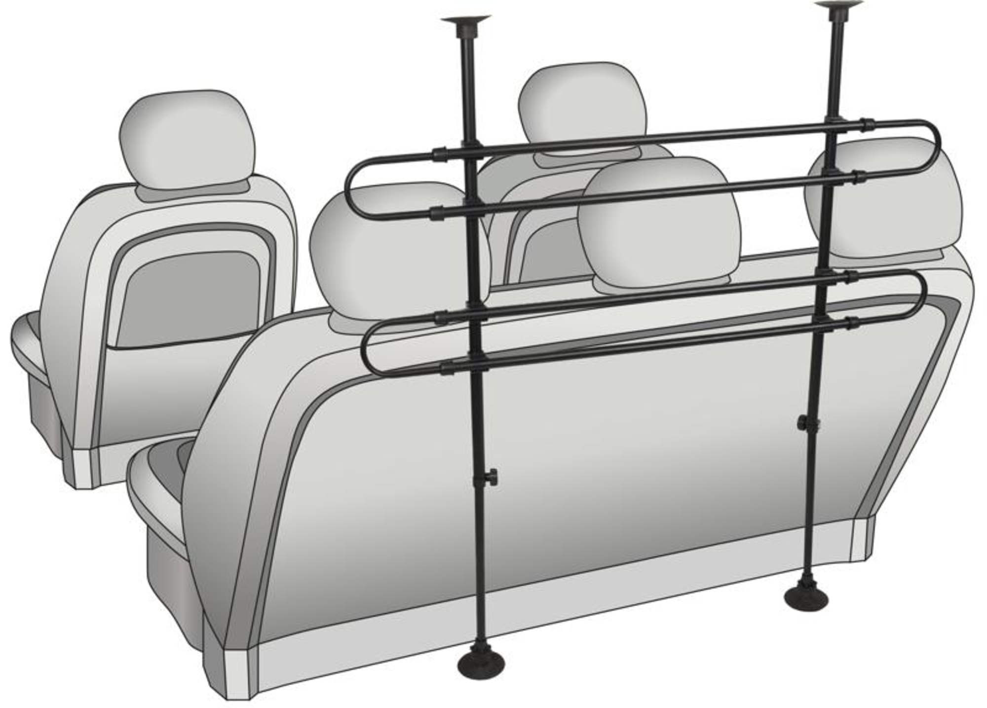 Flamingo Car safety grid Sima Black