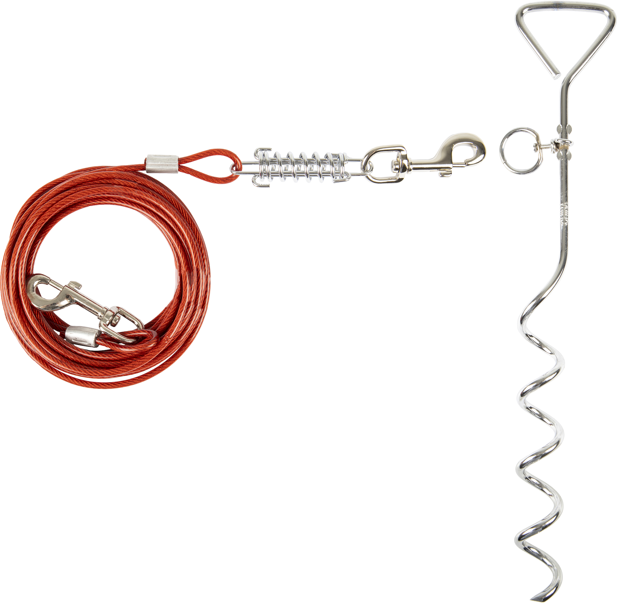 Ground spike with cable Igla Silver 500104 Flamingo Pet Products