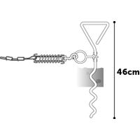 Flamingo Grondpin met aanlegkabel Igla Zilver