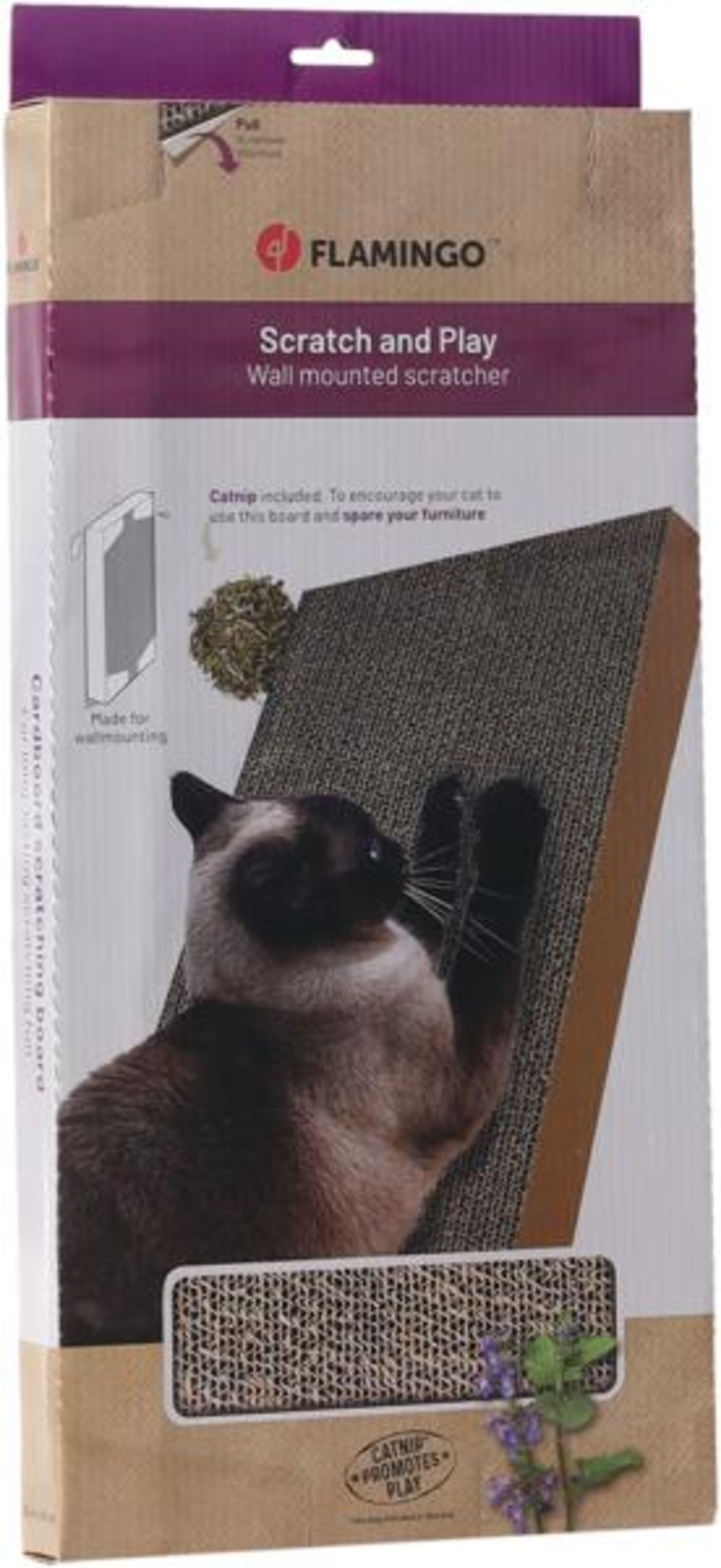 Flamingo Scratching cardboard Mawimbi Brown