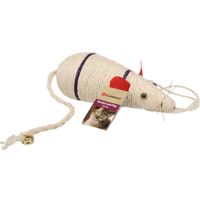 Flamingo Kratzspielzeug Mows Maus Weiß