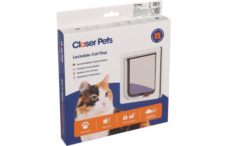 Pet Mate® Cat door Lockable Cat Mate White