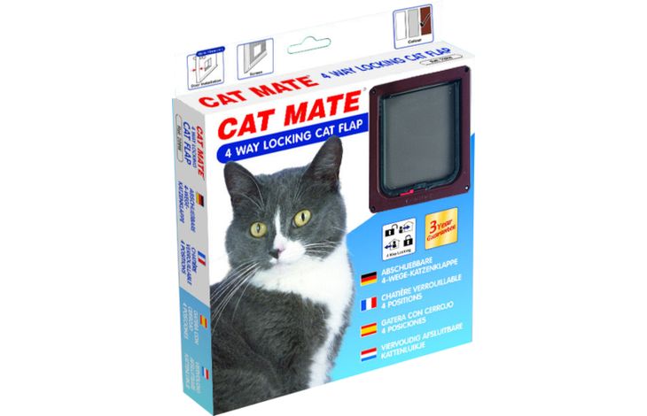 Pet Mate® Puerta Cat Mate Marrón