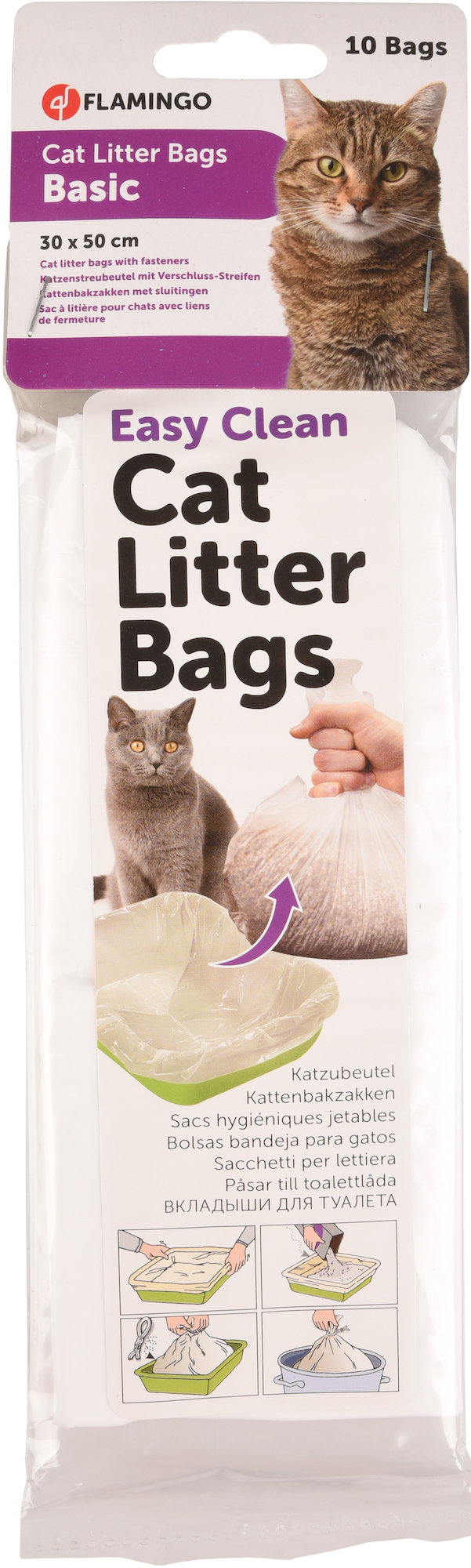 Flamingo Cat litter bags Basic White