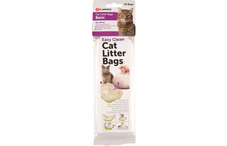 Flamingo Kattenbakzakken Basic Wit