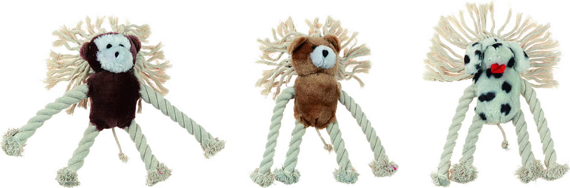 Flamingo Spielzeug Blake Affe & Bär & Hund mit Seil Mehrere Farben