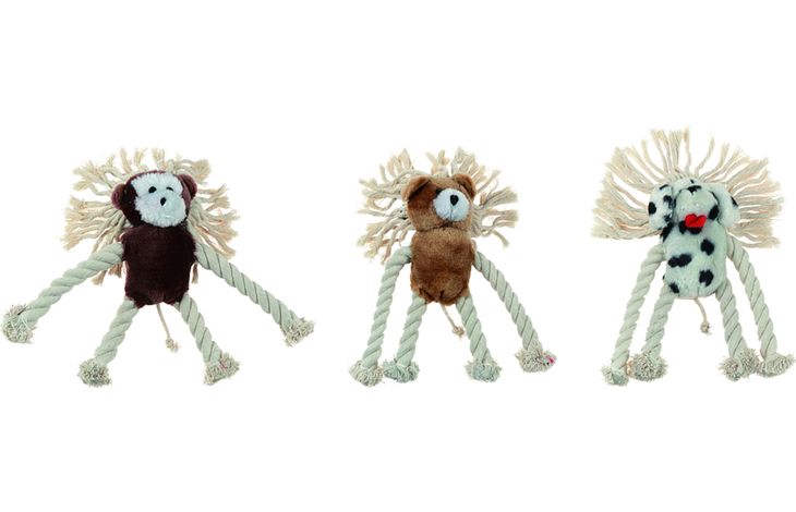 Flamingo Spielzeug Blake Affe & Bär & Hund mit Seil Mehrere Farben