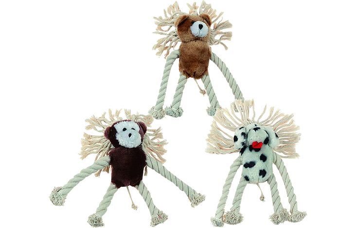 Flamingo Spielzeug Blake Affe & Bär & Hund mit Seil Mehrere Farben