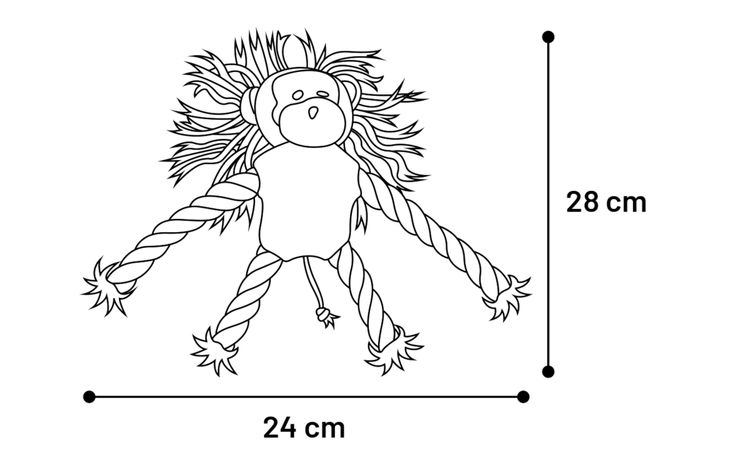 Flamingo Spielzeug Blake Affe & Bär & Hund mit Seil Mehrere Farben