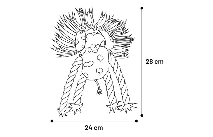 Flamingo Spielzeug Blake Affe & Bär & Hund mit Seil Mehrere Farben