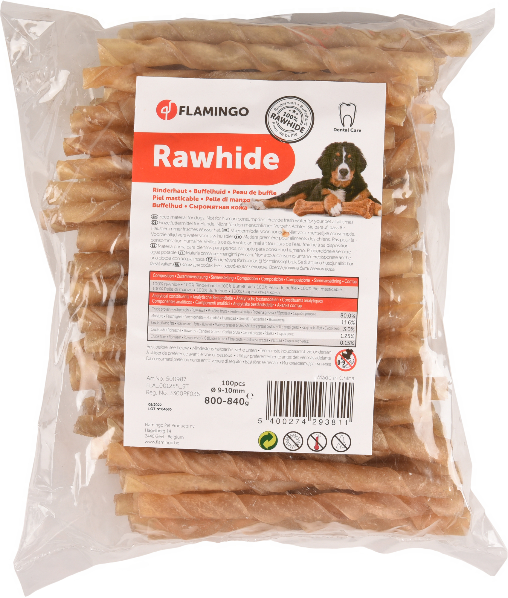 Flamingo Snacks R'Hide Cigarette  12cm 8-8,5gr / 100 pcs 800-840gr