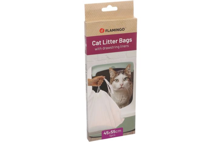Flamingo Sacchetti lettiera per gatti Jumbo Bianco
