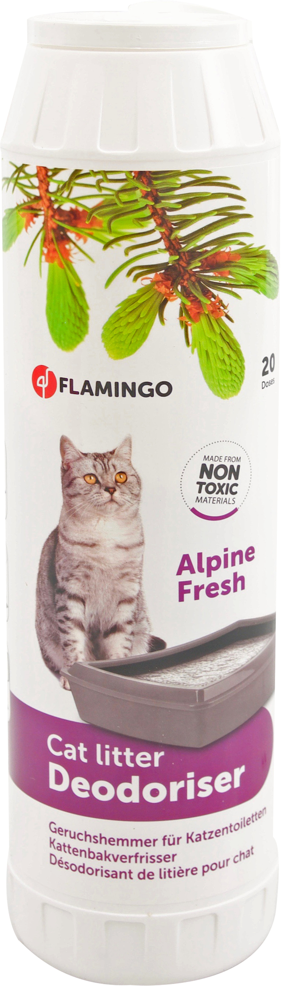 Flamingo Cat litter deodoriser Alpine White