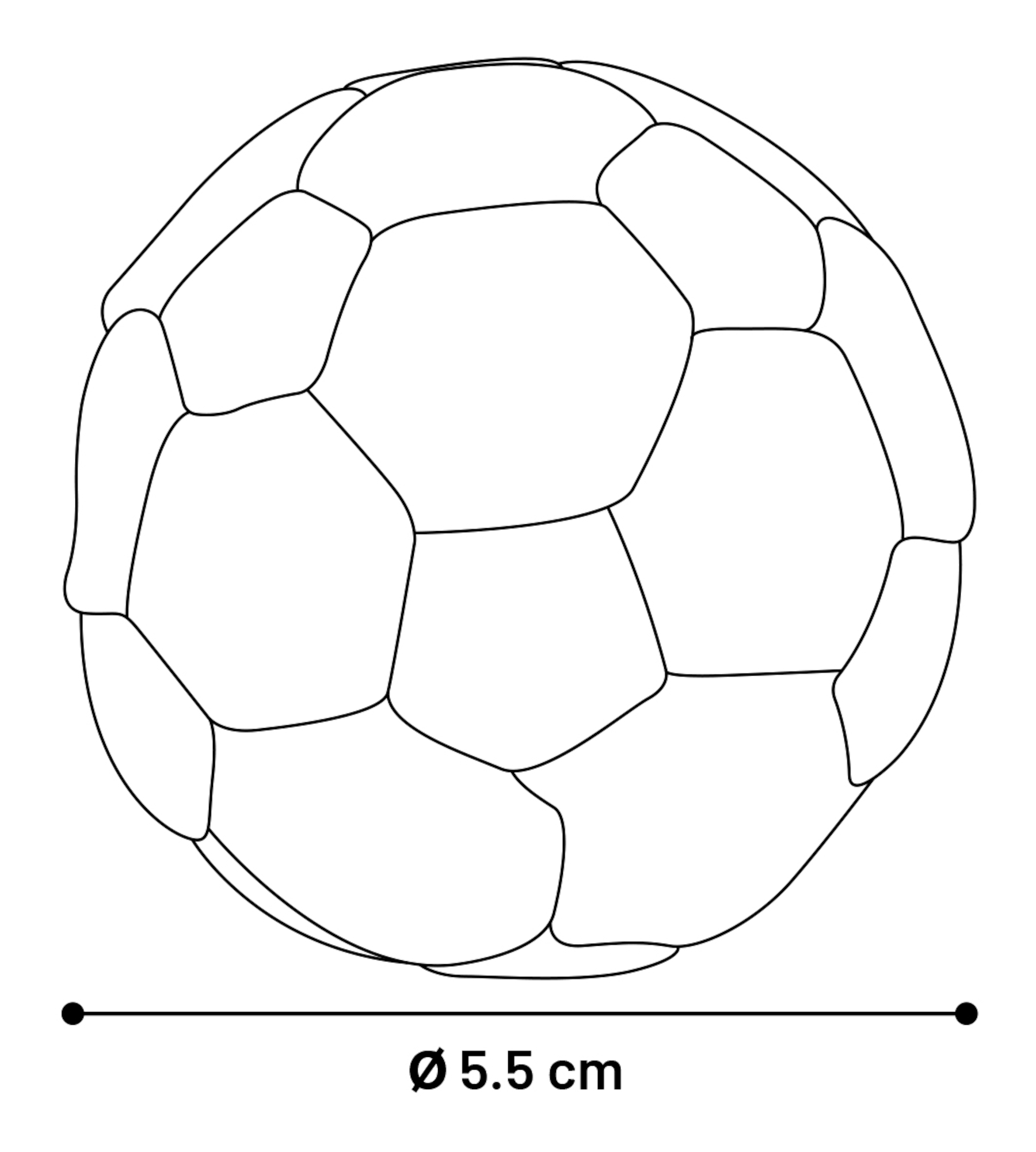 Flamingo Toy Noga Football Black & White