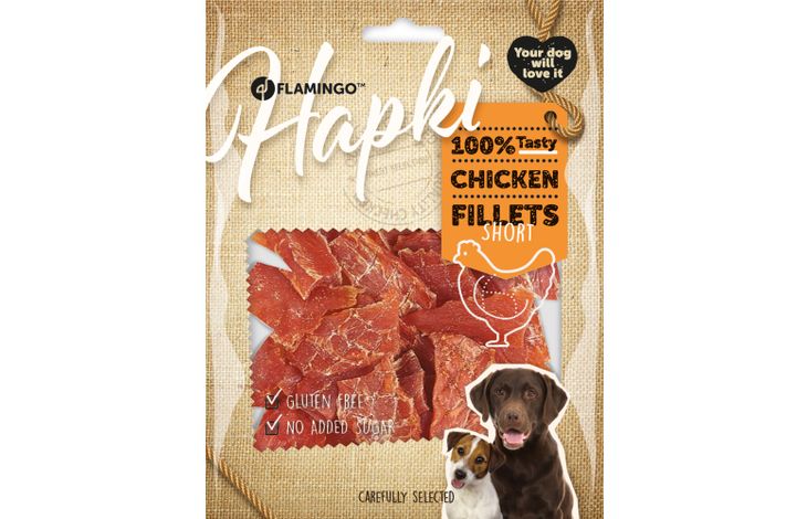 Flamingo Snack Hapki Korte strips met kip 