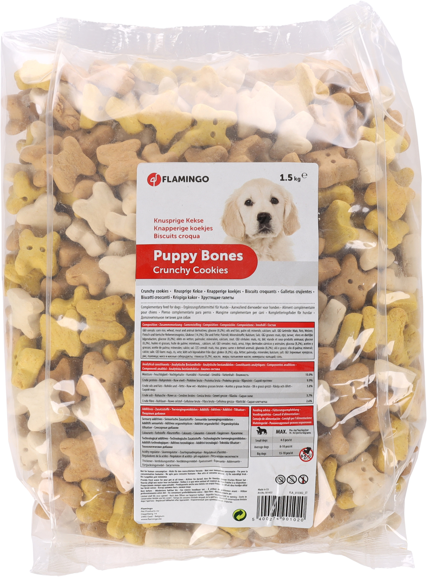 Flamingo Snacks Puppy Biscuit Bones 