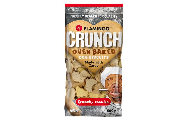 Flamingo Snack Crunch Koekje Dierenfiguren met vanillesmaak 