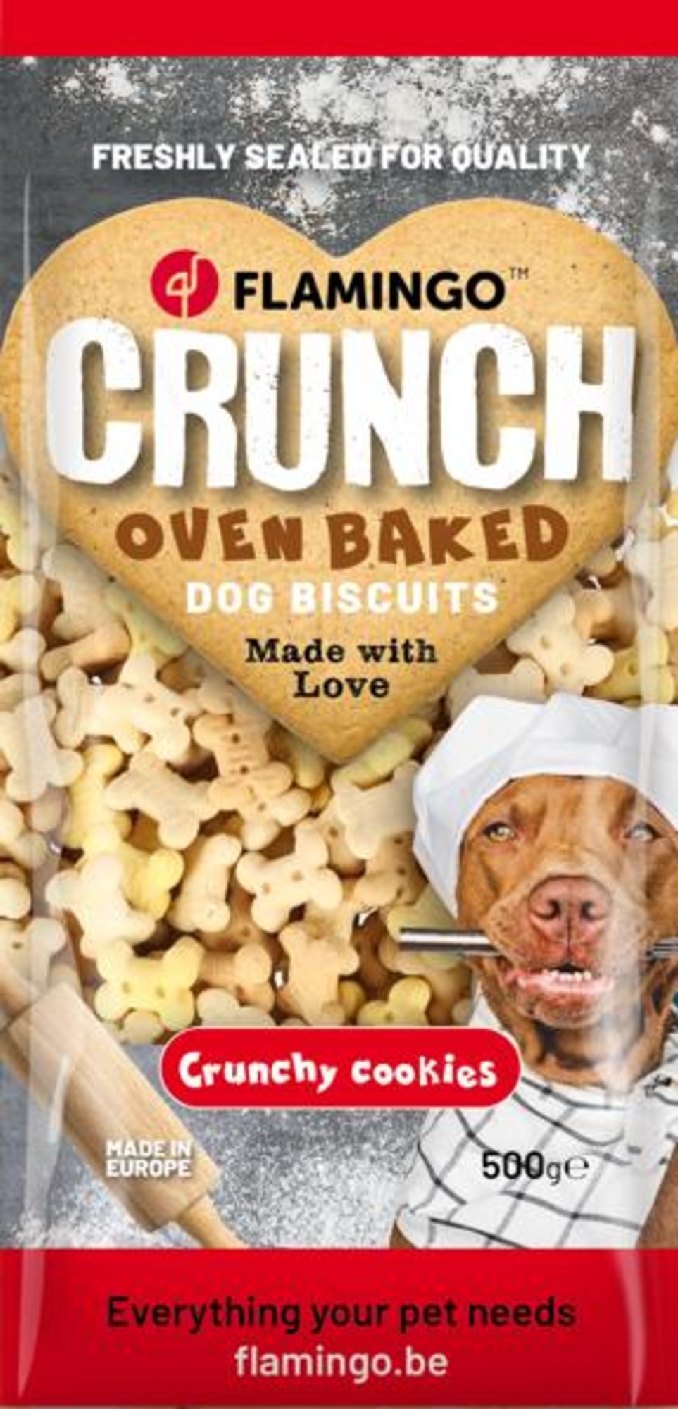 Flamingo Snacks Crunch Biscuit Puppy treats with vanilla flavour 