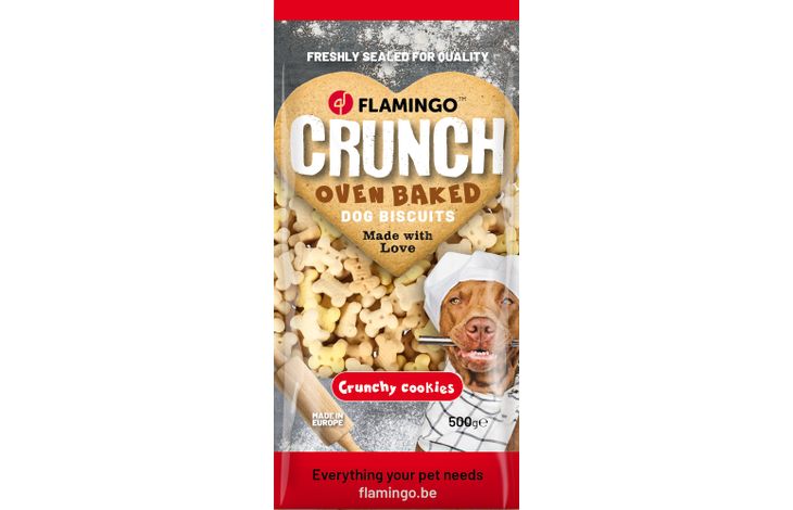 Flamingo Snack Crunch Koekje Puppy treats met vanillesmaak Meerkleurig
