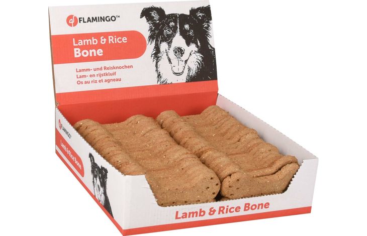 Flamingo Snacks Hundeknochen Lamm & Reis Braun
